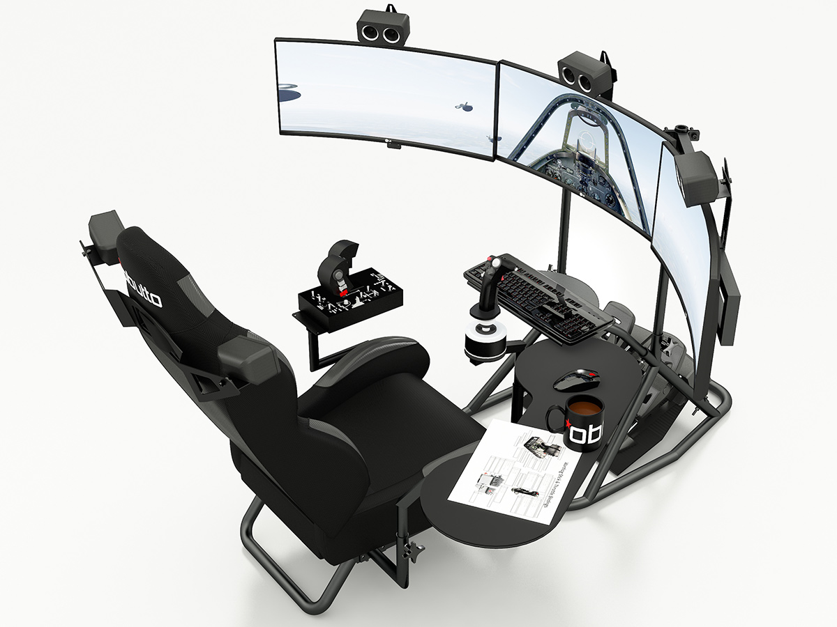 flying sim desk setup