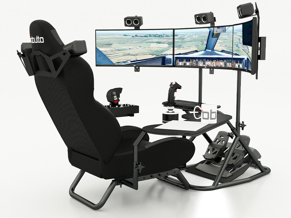 a flight sim Gaming Cockpit