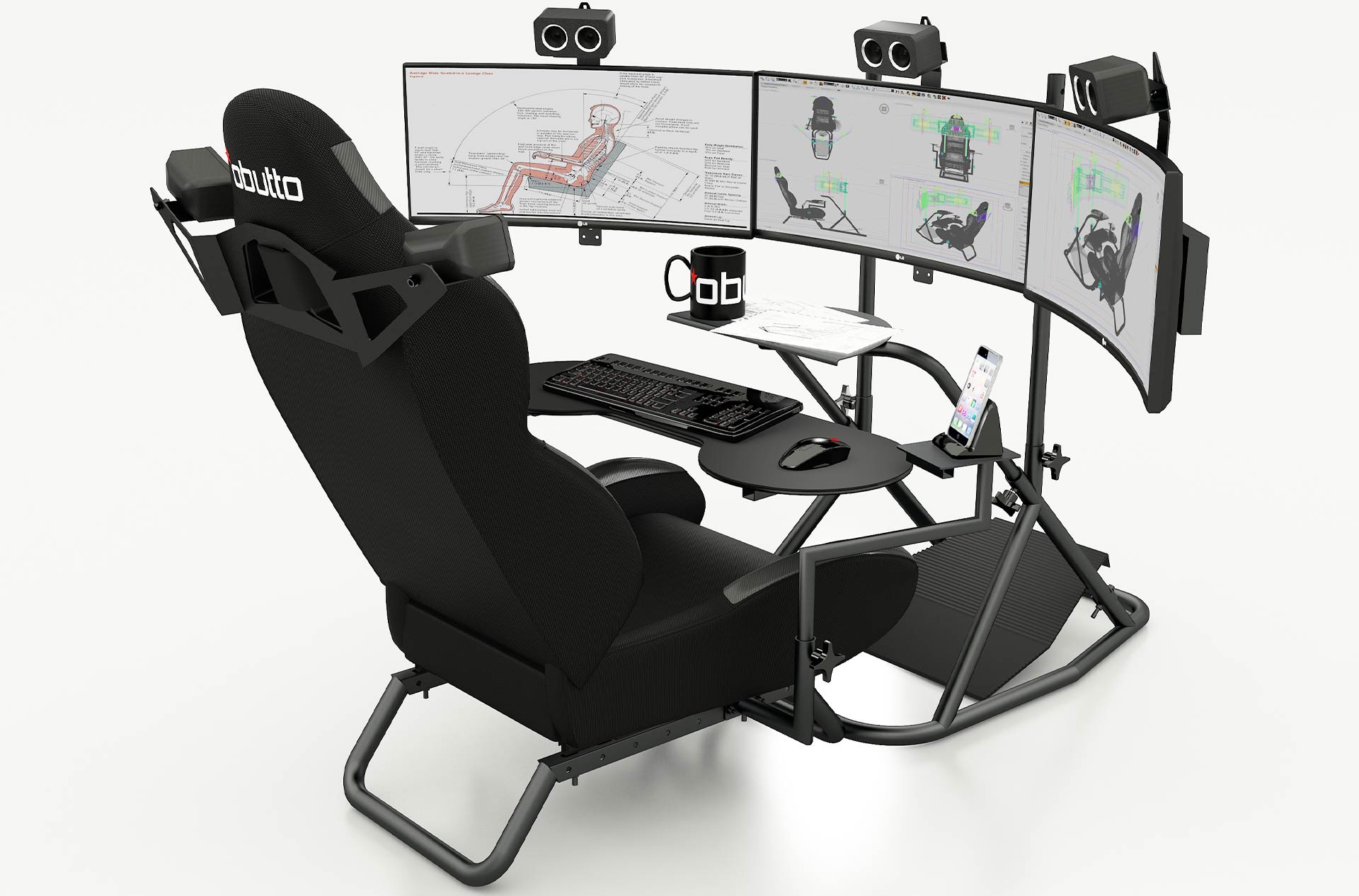 Image of an Obutto Ozone computer gaming chair