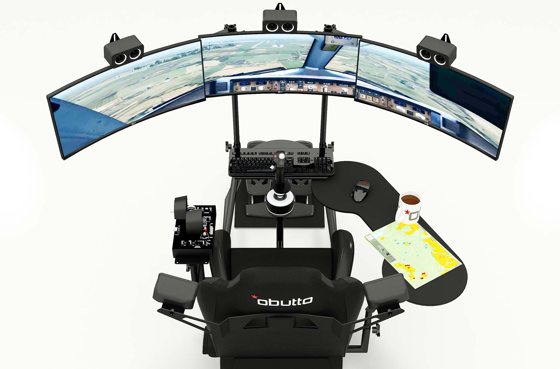 a flying sim Gaming Cockpit by Obutto